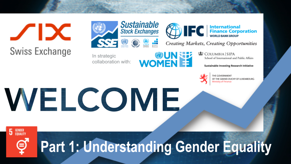 SIX Gender Equality training slide cover