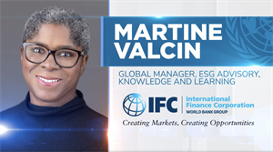 Martine Valcin, Global manager of IFC Finance Corporation's ESG advisory, knowledge and learning