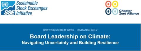Board Leadership on Climate: Navigating Uncertainty and Building Resilience