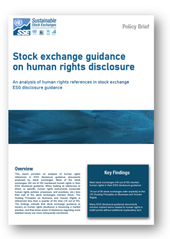 Policy brief: Stock exchange guidance on human rights disclosure
