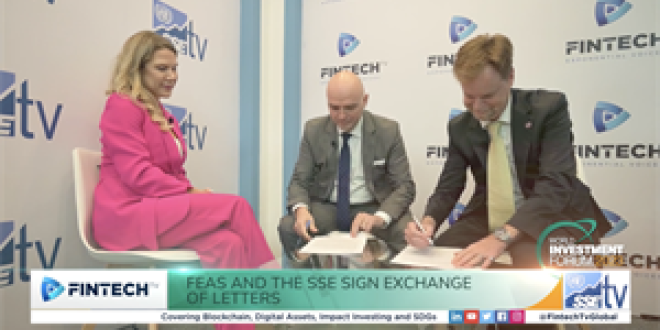 Dr. Konstantin Saroyan, Secretary General of FEAS and Antony Miller, Chief Coordinator, UN SSE sign Exchange of Letters