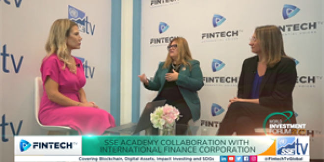 Ralitza Germanova, Sustainability Disclosure & Transparency Program Lead at IFC, and Tiffany Grabski, Academy Head, UN SSE